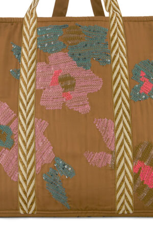 Bag satin embroidered