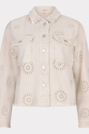 Jacket embroidery flower