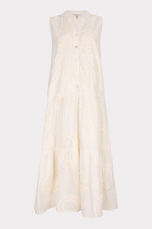 Dress slv/lss 3D circled embroidery