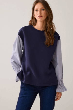 Sweat woven mix jersey