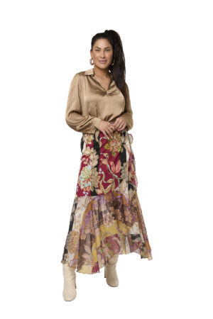 Maya Satin Gold Top Tessa Koops