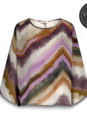 Top wide sleeves Zigzag print