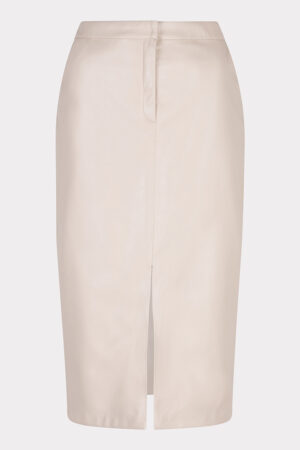 Skirt front split super soft vegan leather