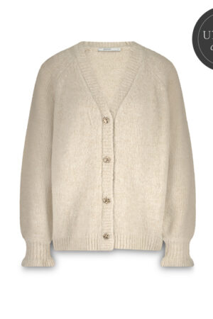 Cardigan cozy melange lurex knit
