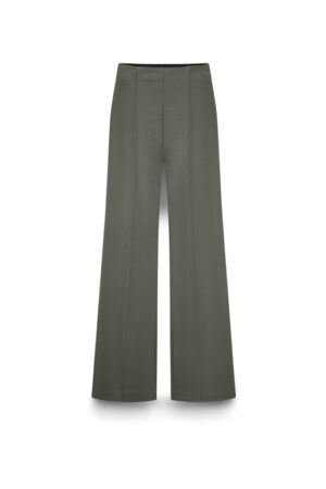 Wide leg washed scuba broek