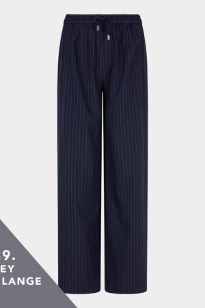 Trousers drawstrings pinstripe