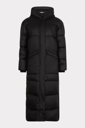 Coat long hooded puffer