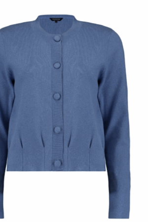 Crew neck cardigan Blue Horizon mel Bloomings