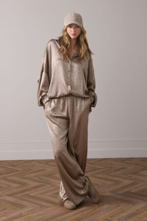 Trousers Crinkle satin