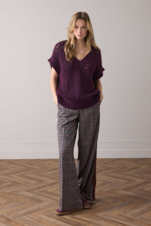 Oversized spencer sequin mohair blend knit