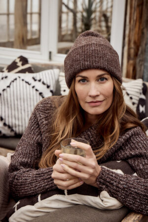 Turtle neck pullover HCS coffe mel bruin Bloomings