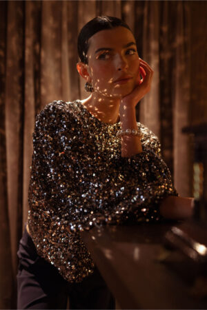 Blom 2way sequins top