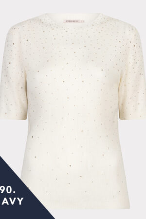 Top rib s/slve sequins