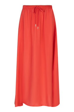 Skirt long elastic waist slub