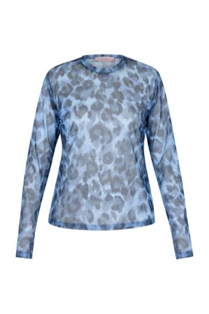 Rea mesh leopard top