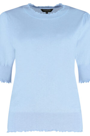 Scallopped crew neck pull Blue Bloomings