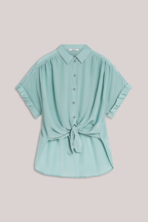 Blouse short sleeves Viscose cotton