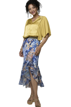 Frederique Blue Iris Skirt Tessa Koops