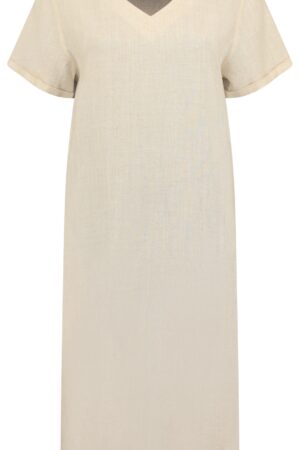 Dress woven linen Sandshell Mel Bloomings